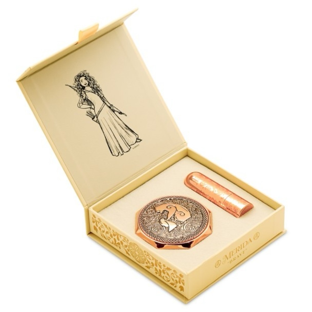 Besame Merida Disney Princess Refillable Compact and Lipstick Set
